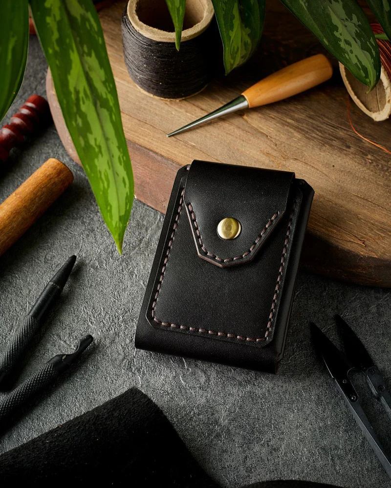 Кошелек из натуральной кожи HELFORD Compact тёмно-коричневый