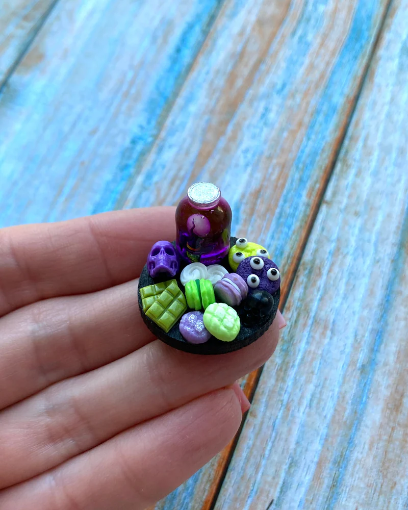 Кукольная миниатюра «Хеллоуин 💜💚»