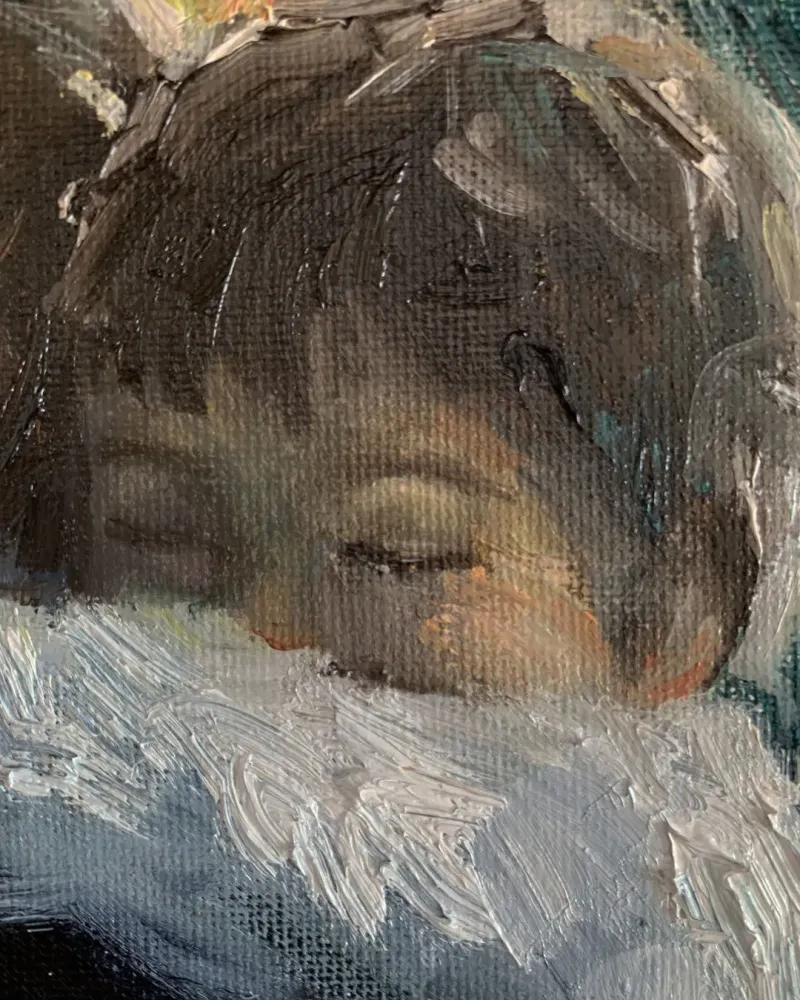 Мама. Картина маслом 20×20 см — 20×20 см