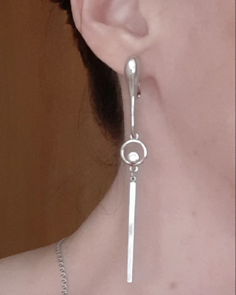 Серьги с фианитами
