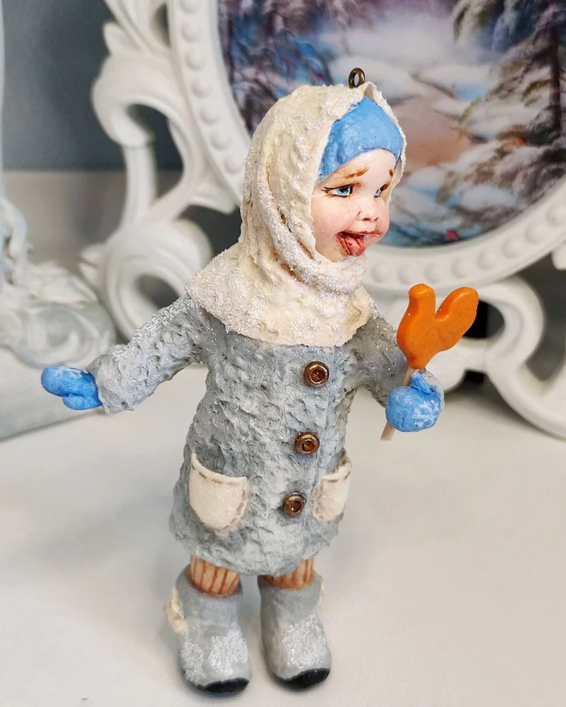 Ёлочная игрушка из ваты