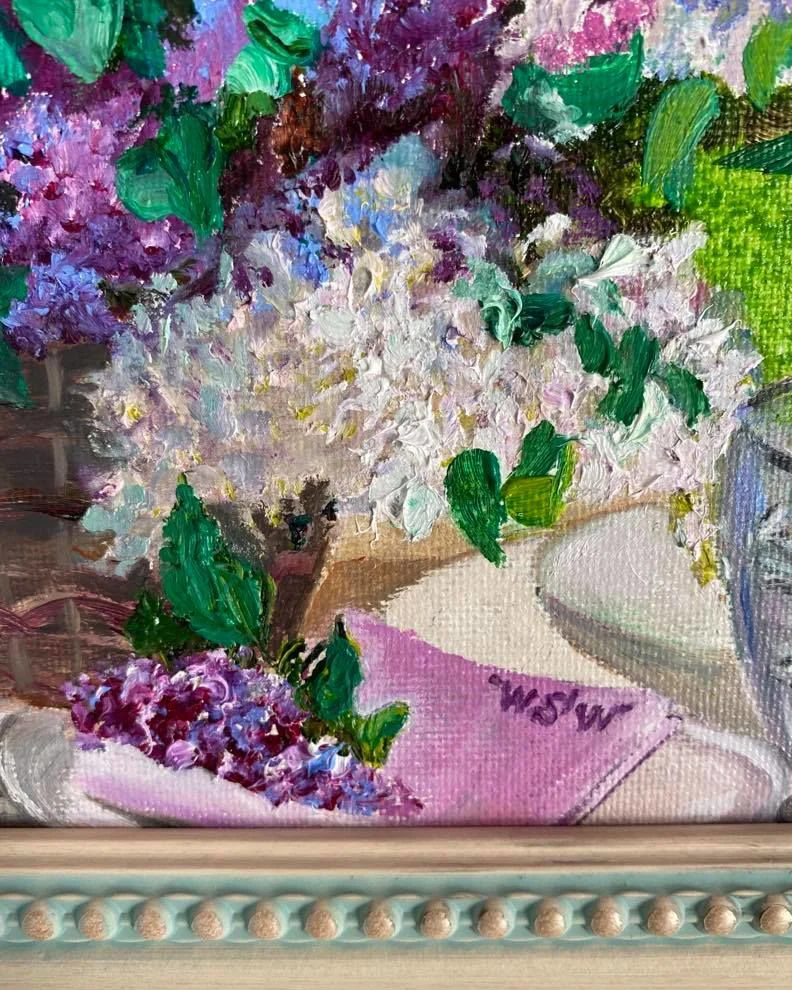 Картина маслом Цветы Сирень 18×24 см — Оригинал