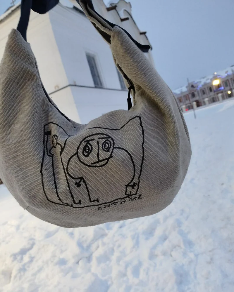 Сумка с историей из парусины