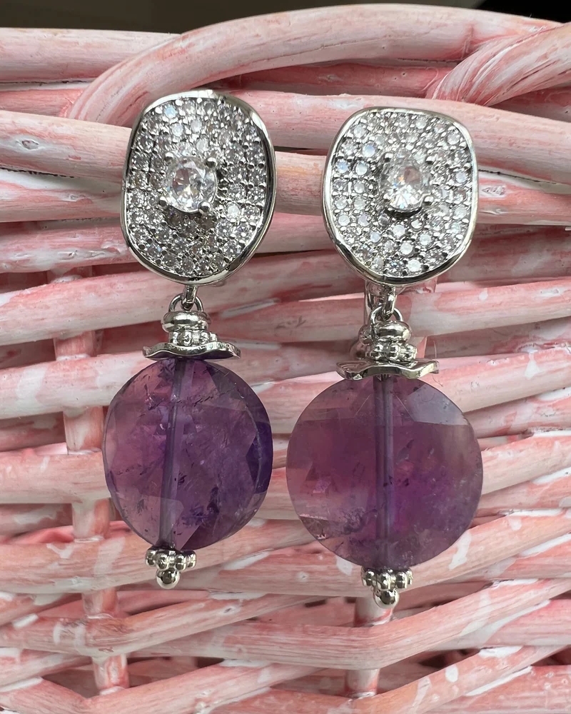 Серьги из аметиста «Черника»