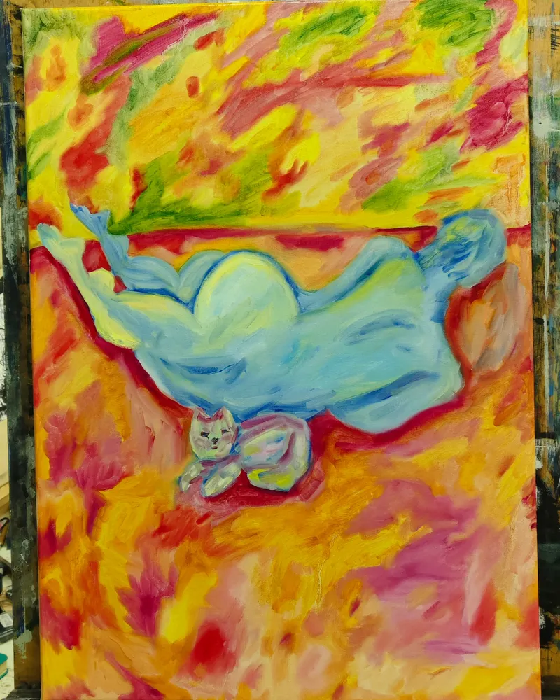 Человек и Кошка (2 эскиз)