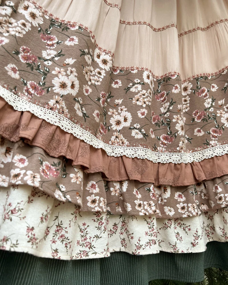 Подъюбник из мозаики тканей