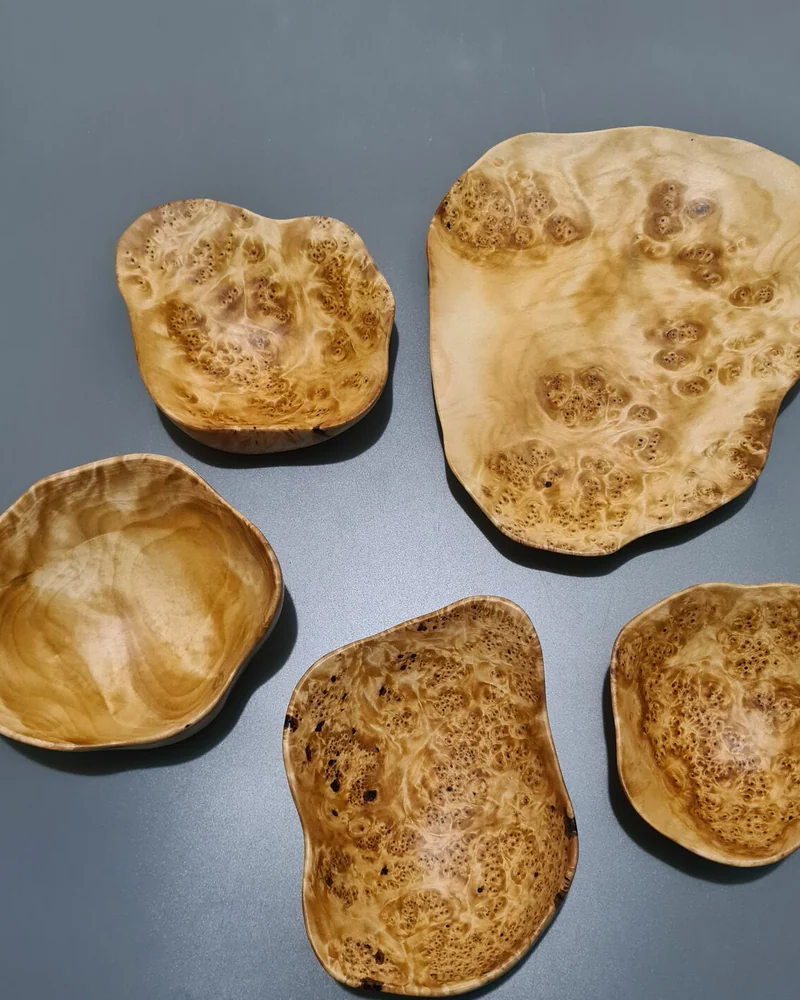 Миниатюрные чаши из берёзы