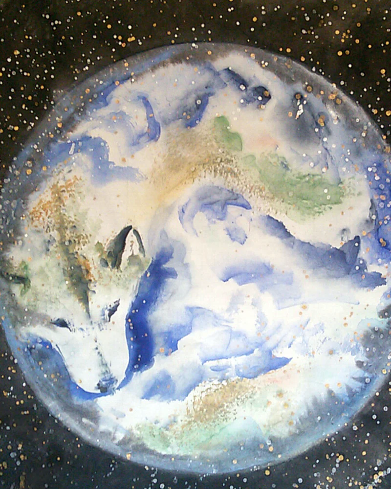 Картина Живая планета, 50x50 космос волк