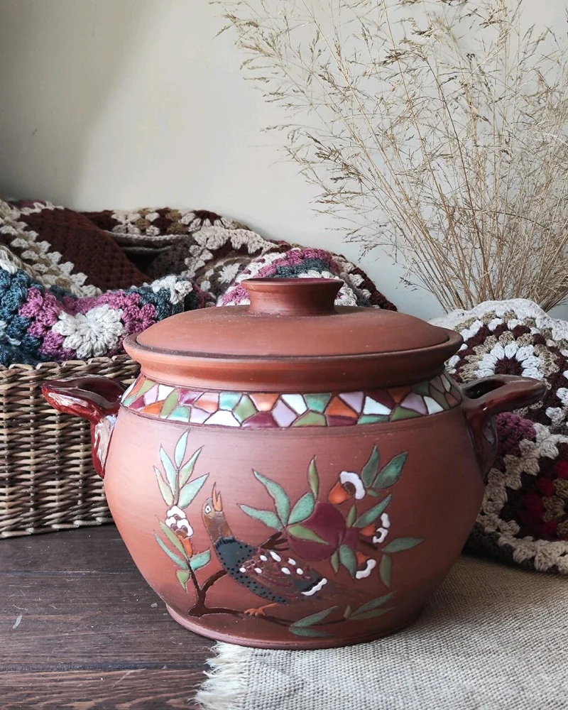 Кашник керамический гончарный, супница