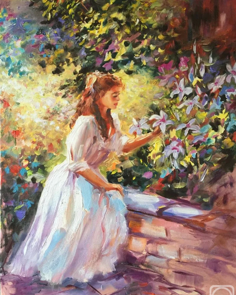В саду
