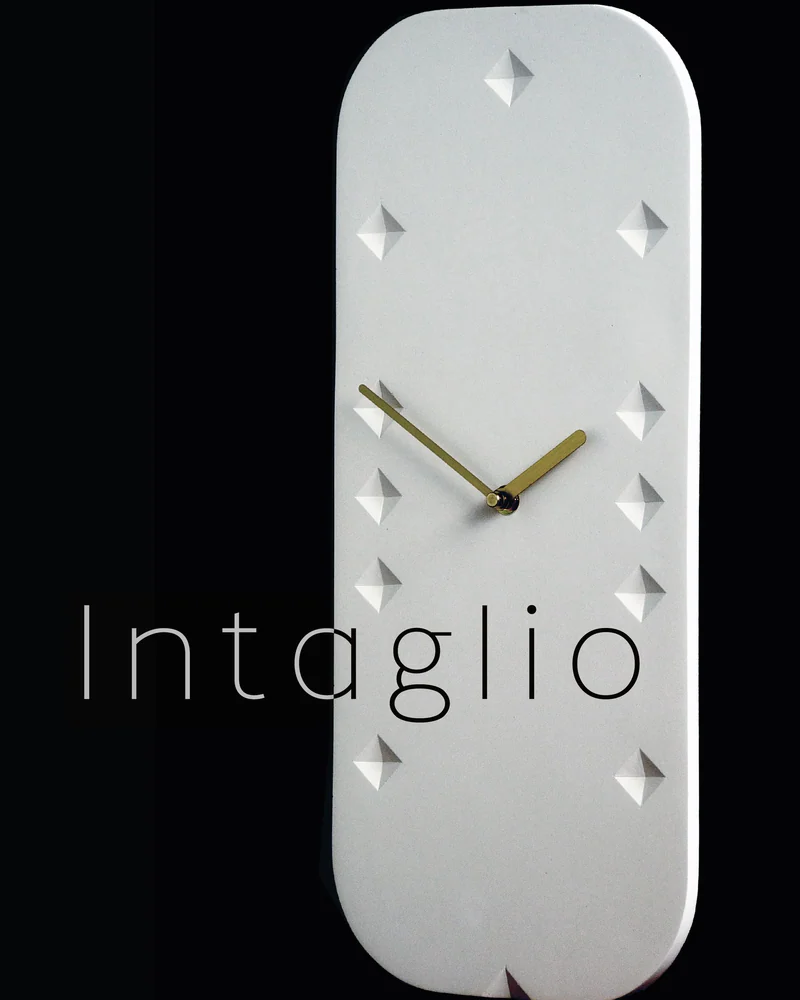 Настенные часы «Intaglio», белые — Белый