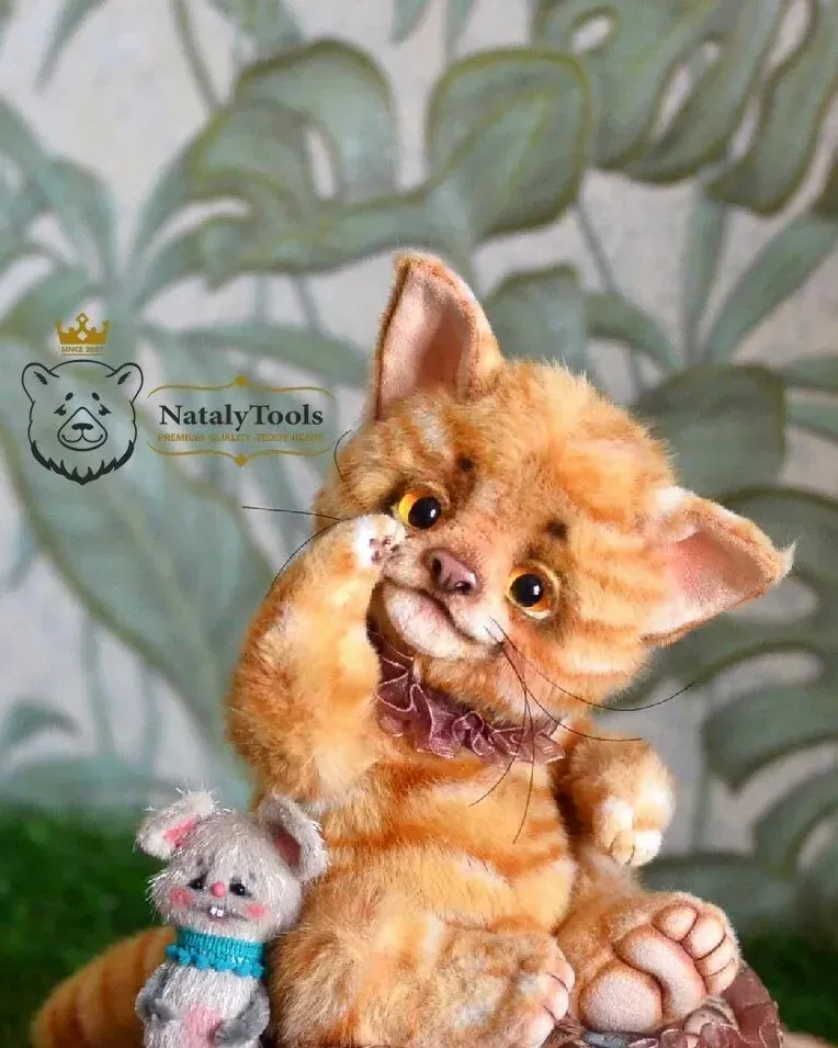 Котёнок тедди с мышкой, рыжий — Котёнок тедди с мышкой, рыжий