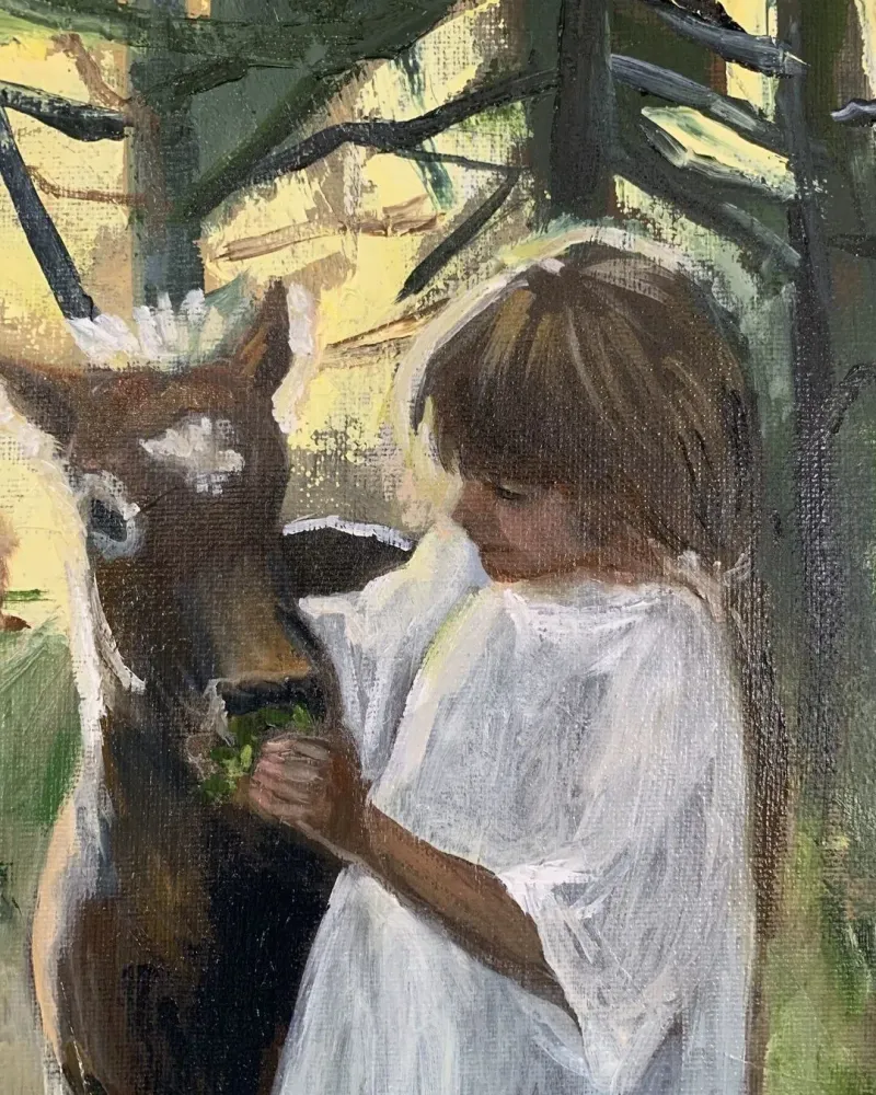 Летний пейзаж. Картина маслом 40×60 см — 40×60 см