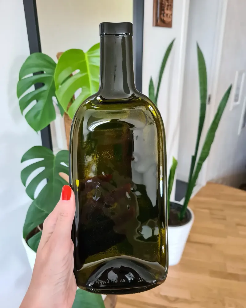 Блюдо для роллов из плоской бутылки — Зелёное