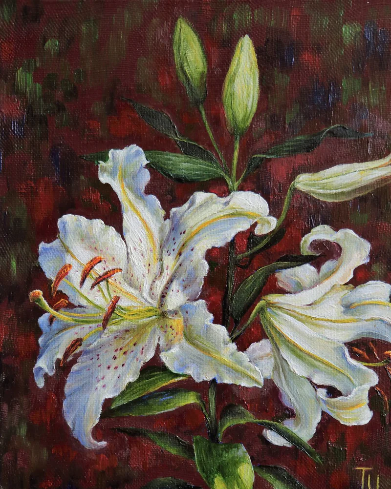 Серия Цветы. 2019 г. Холст, масло