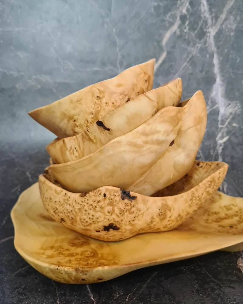 Миниатюрные чаши из берёзы