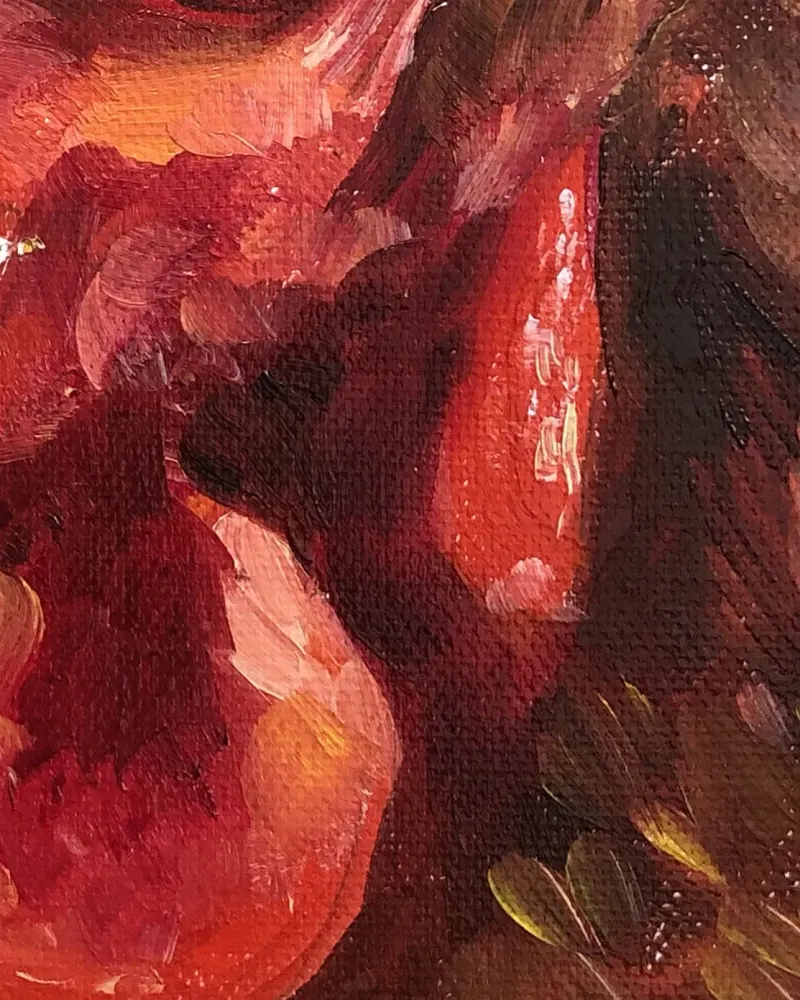 Петух. Картина маслом 20×20 см — 20×20 см