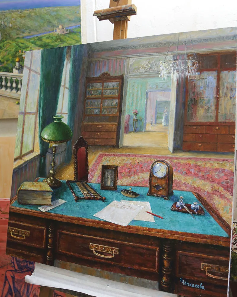 Кабинет. Холст, масло, 70х70 см