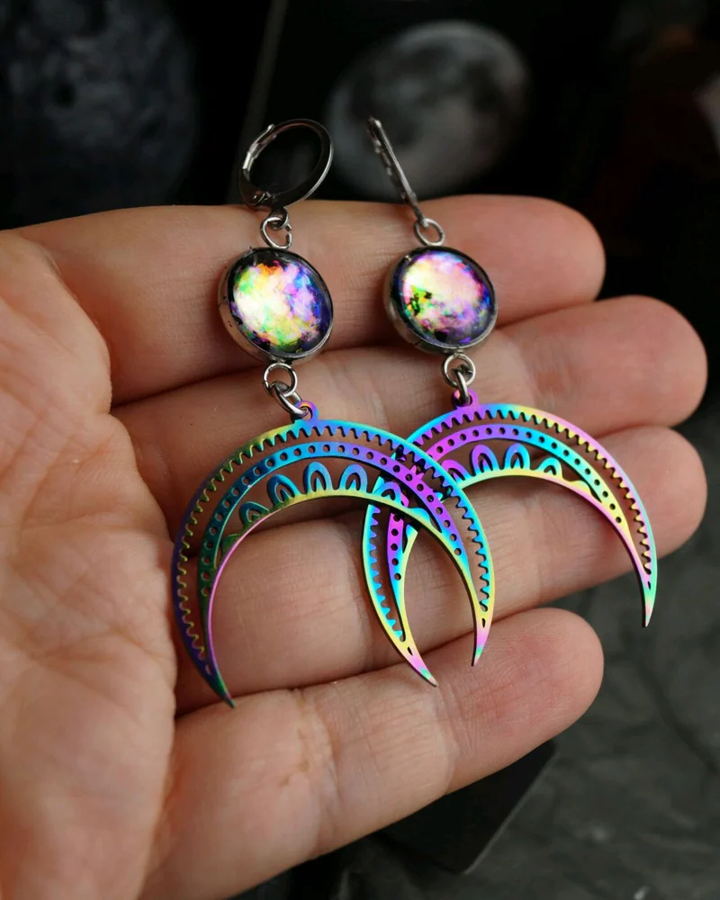 Серьги космические луны