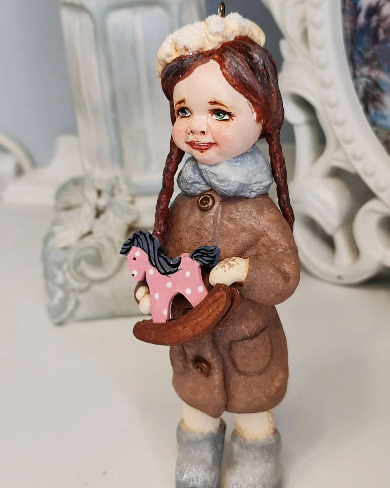 Ёлочная игрушка из ваты