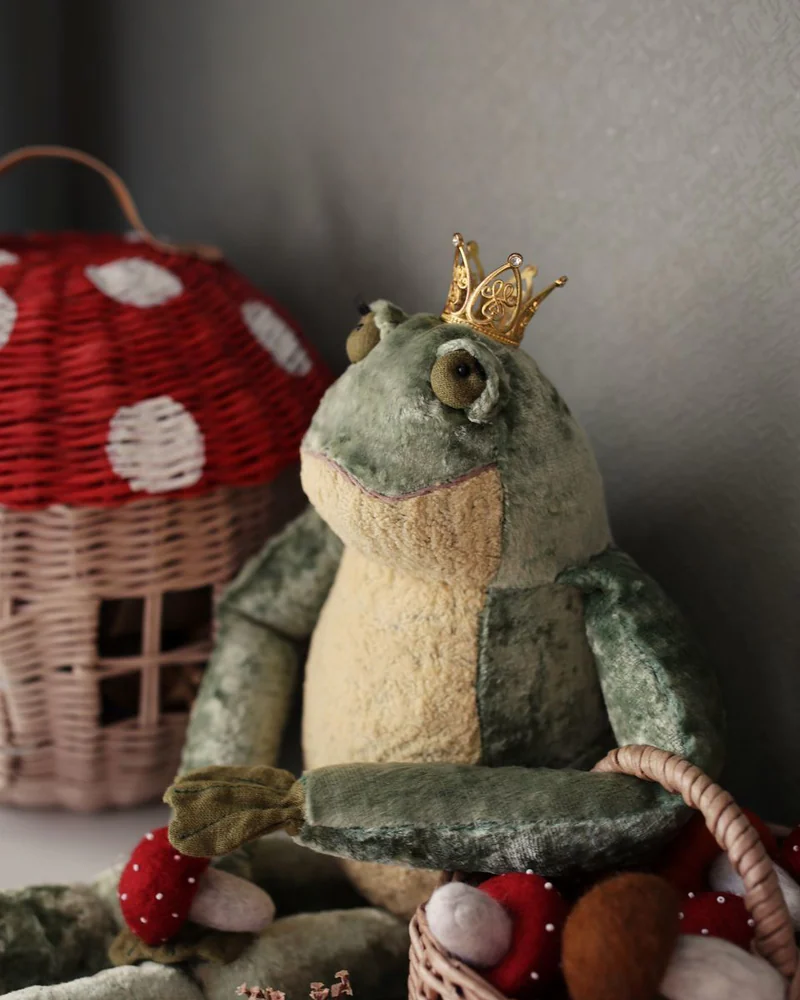 Ёлочная игрушка "Мухомор красный" валяный из шерсти