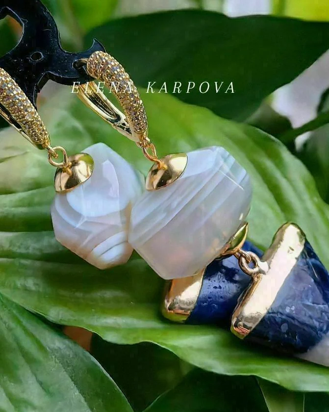 Серьги из натуральных камней