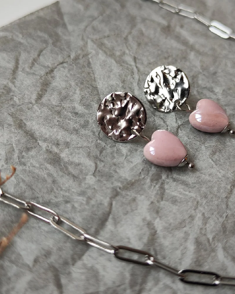 Серьги сердечки