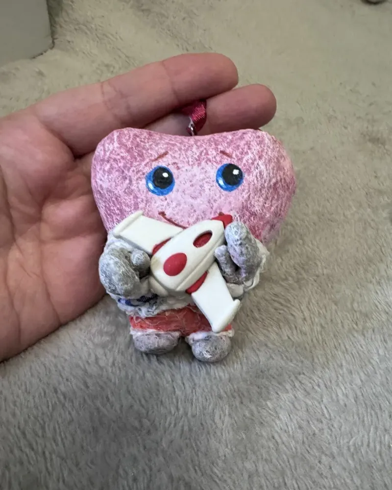 Ёлочные игрушки в технике папье маше сердце