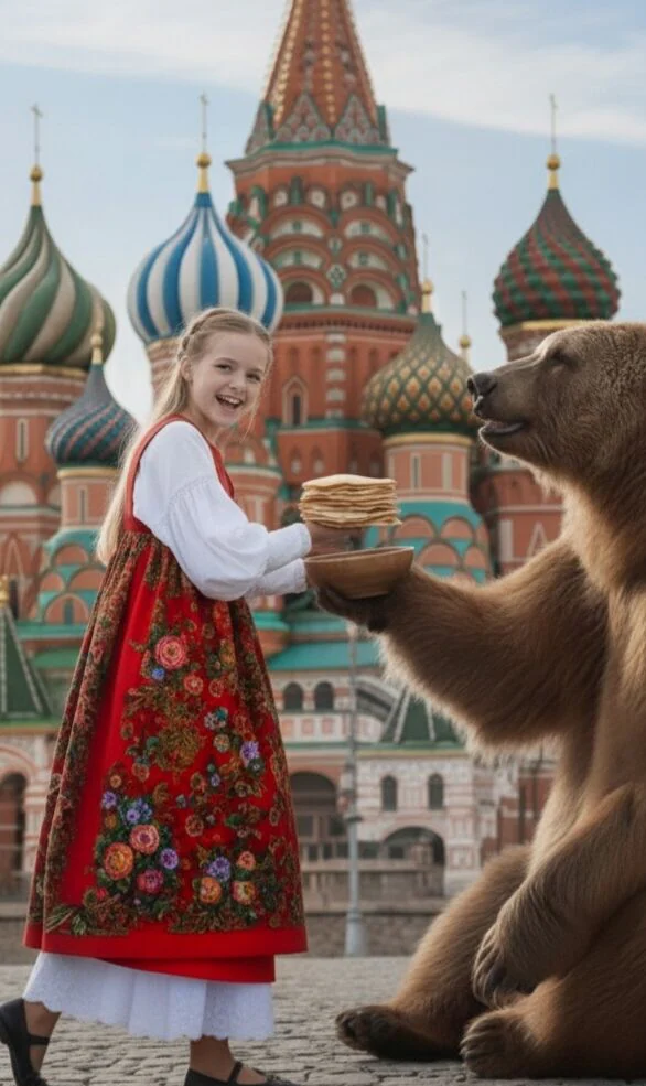 Русский сарафан с эффектным подолом — красный цвет