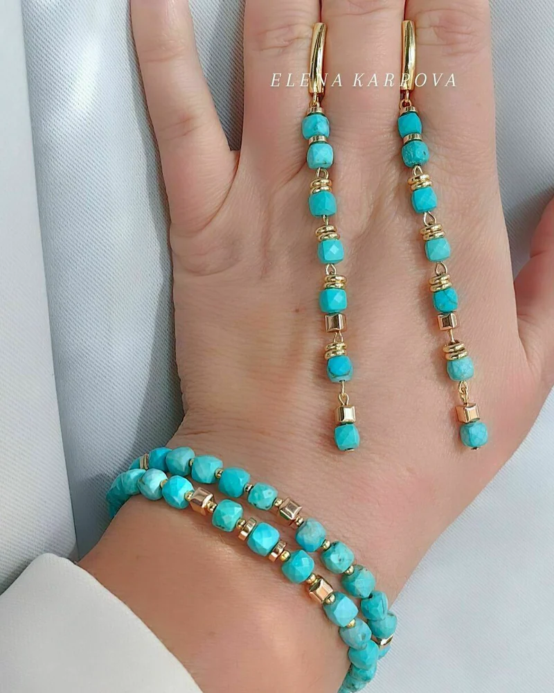 Серьги с бирюзой
