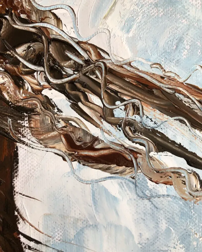 Взгляд. Картина маслом 20×20 см — 20×20 см