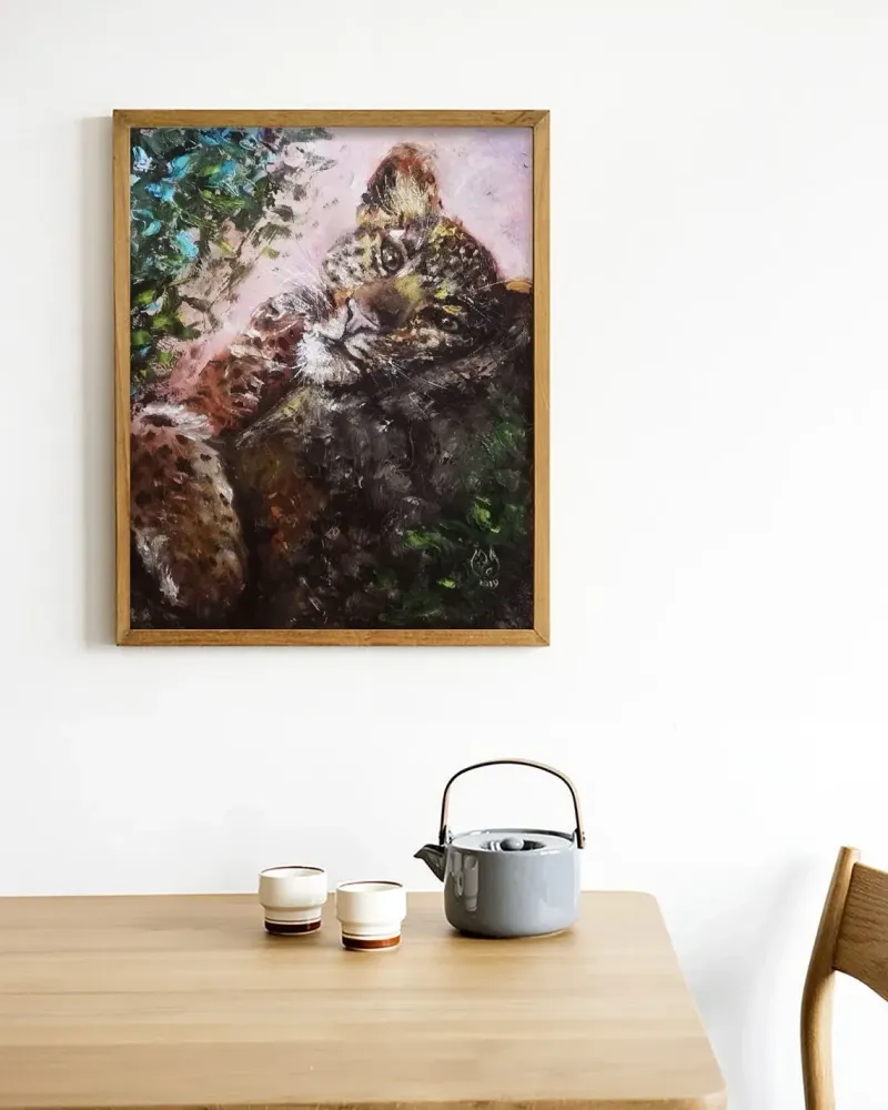 Леопард. Картина маслом 40×50 см — 40×50 см