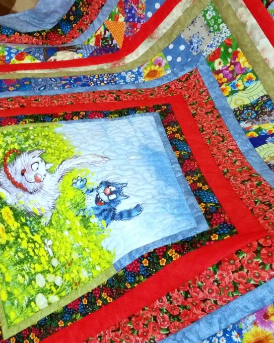 Лоскутное покрывало «Котовое» — Основной