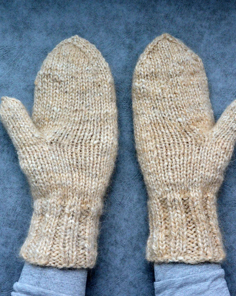 Варежки рукавицы из собачьей шерсти (колли) — Женские