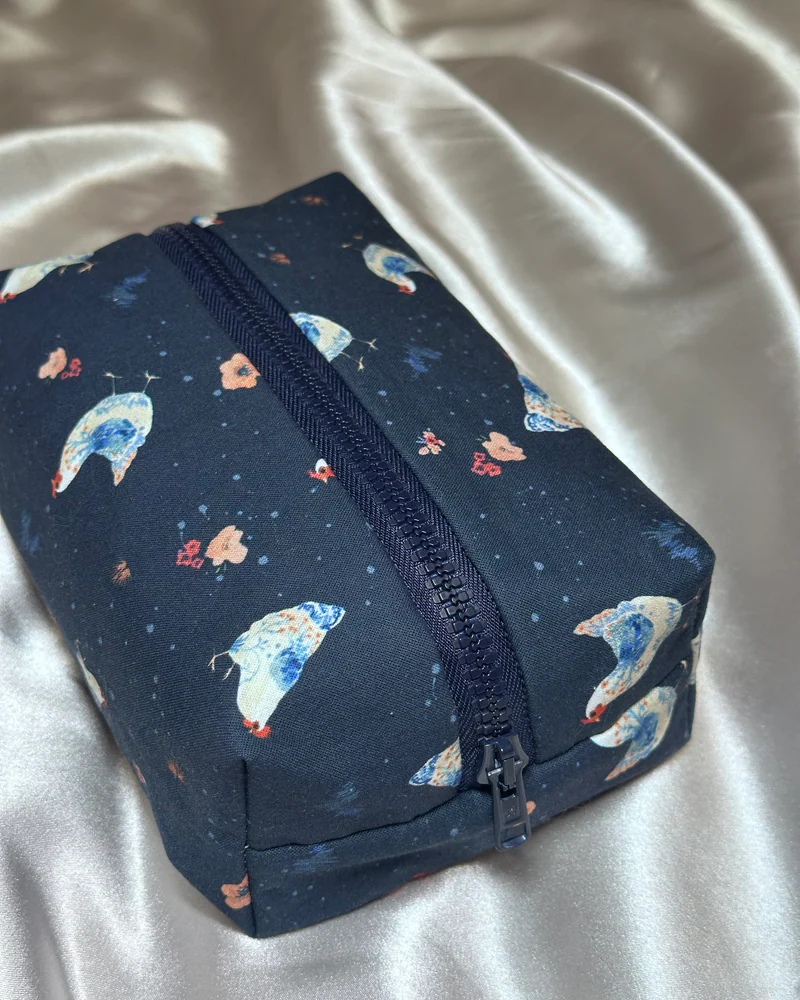 Косметичка из американского хлопка — С курочками