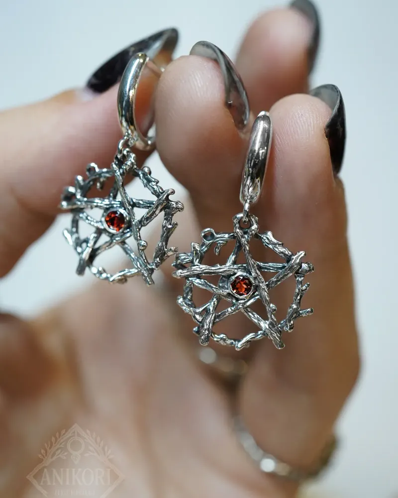 Серьги «Древесная пентаграмма»