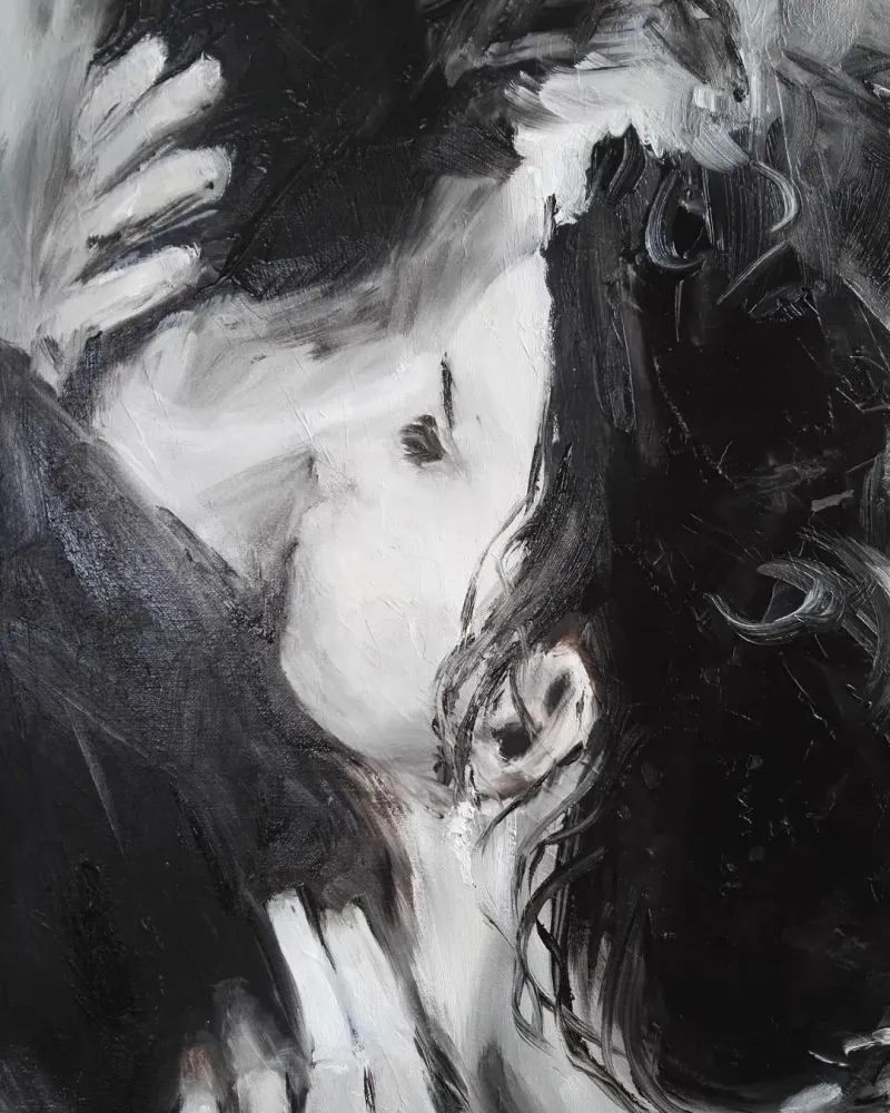 Поцелуй. Картина маслом 50×60 см — 50×60 см