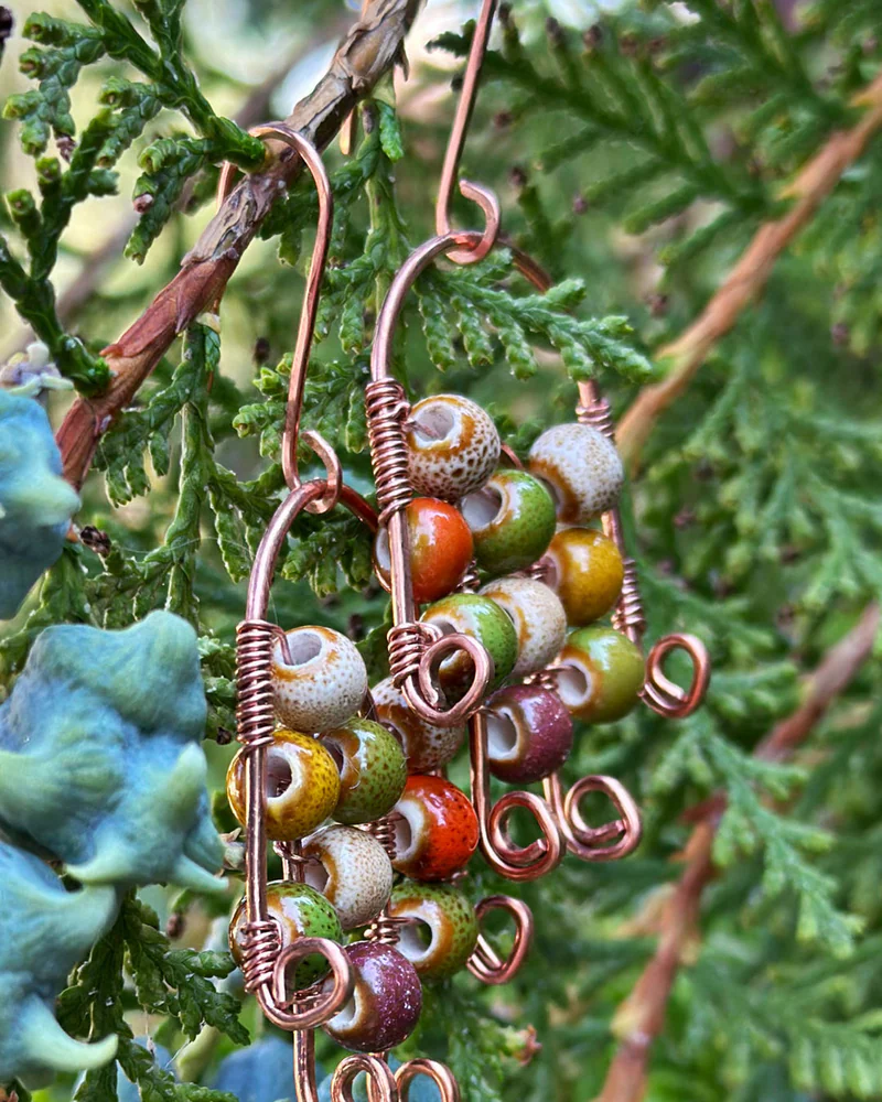 Серьги с керамикой