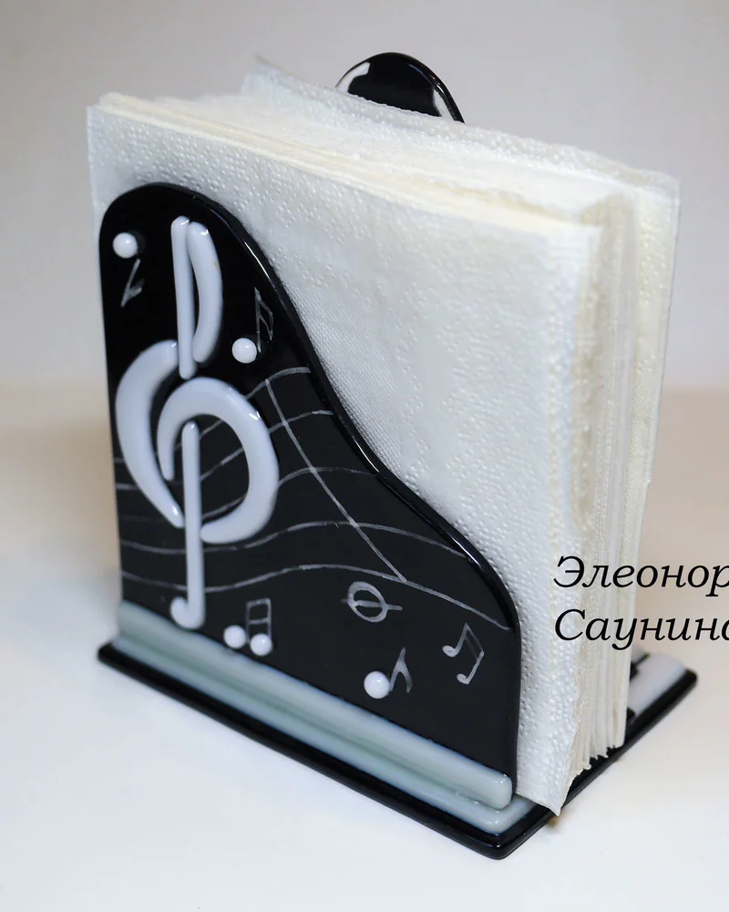 Фьюзинг сувенир настольный-салфетница Джаз