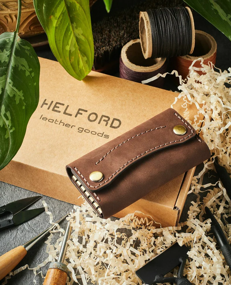 Ключница из натуральной кожи HELFORD Classic — Коричневый