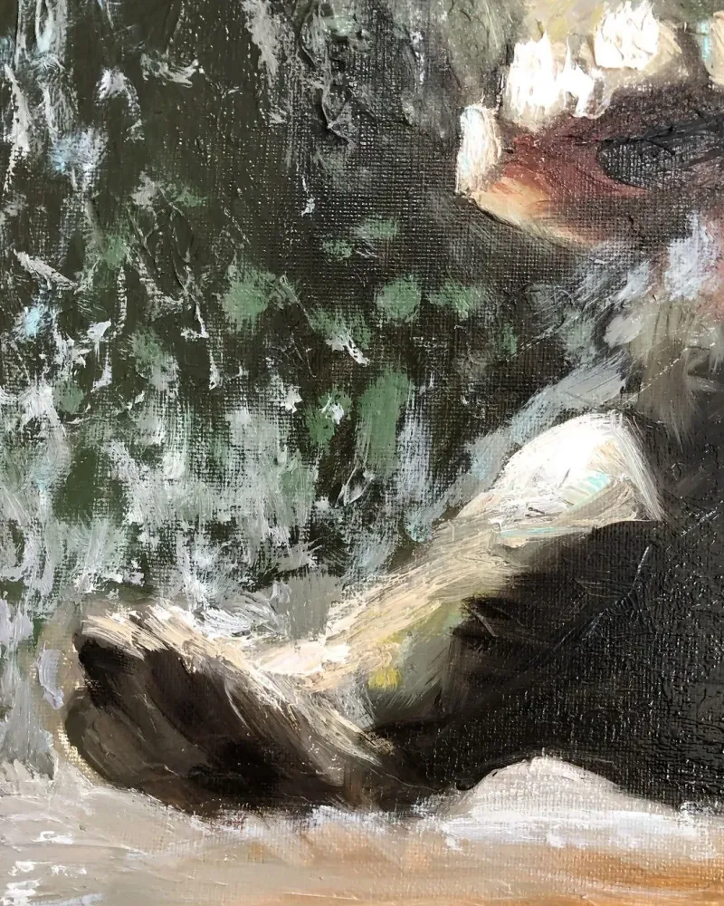 Веселый слоненок. Картина маслом 40×60 см — 40×60 см