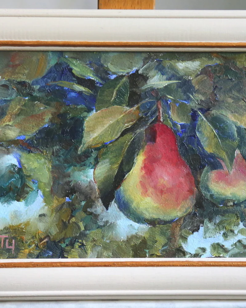 Картины с фруктовыми ветками. 2016-2018 гг. Масло