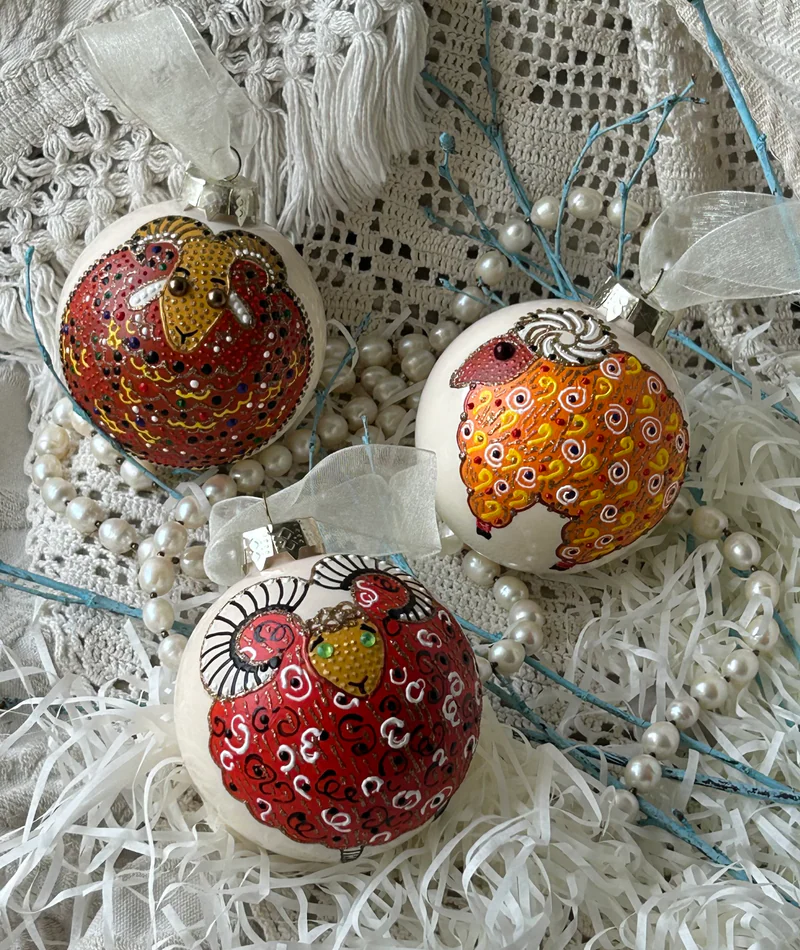 Елочные шары "Овечки"