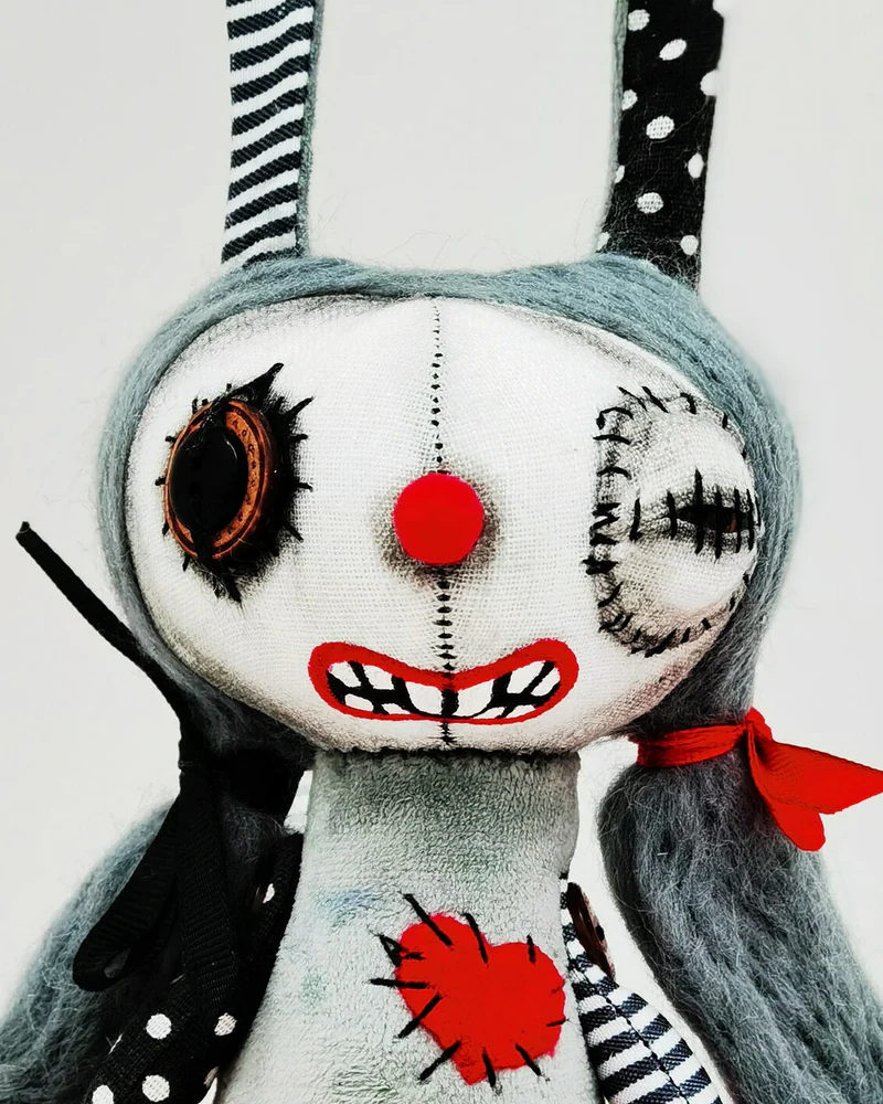 Чердачная кукла Заяц текстильный Чердачный монстр Сreepy doll Кролик