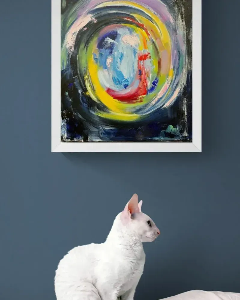 Преображение. Абстрактная картина маслом — 40×50 см