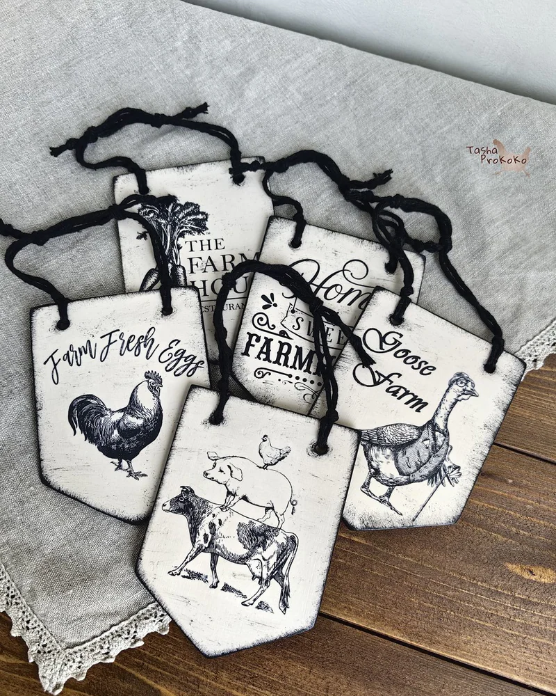 Деревянная подвеска-флажок в стиле FarmHouse — FarmHouse