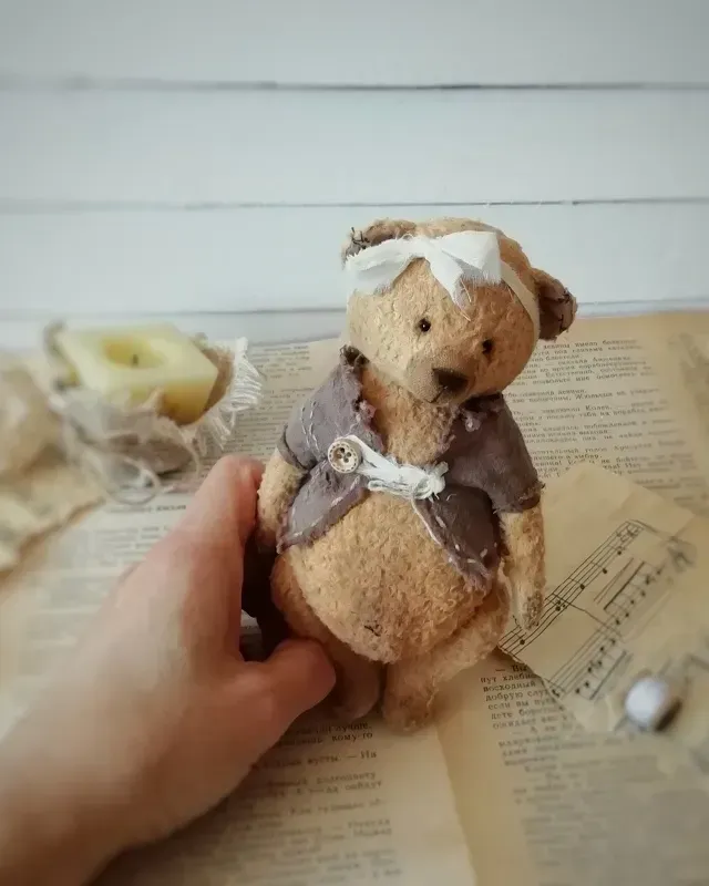 Мишка Тедди Хлоя, бежевый, 16 см