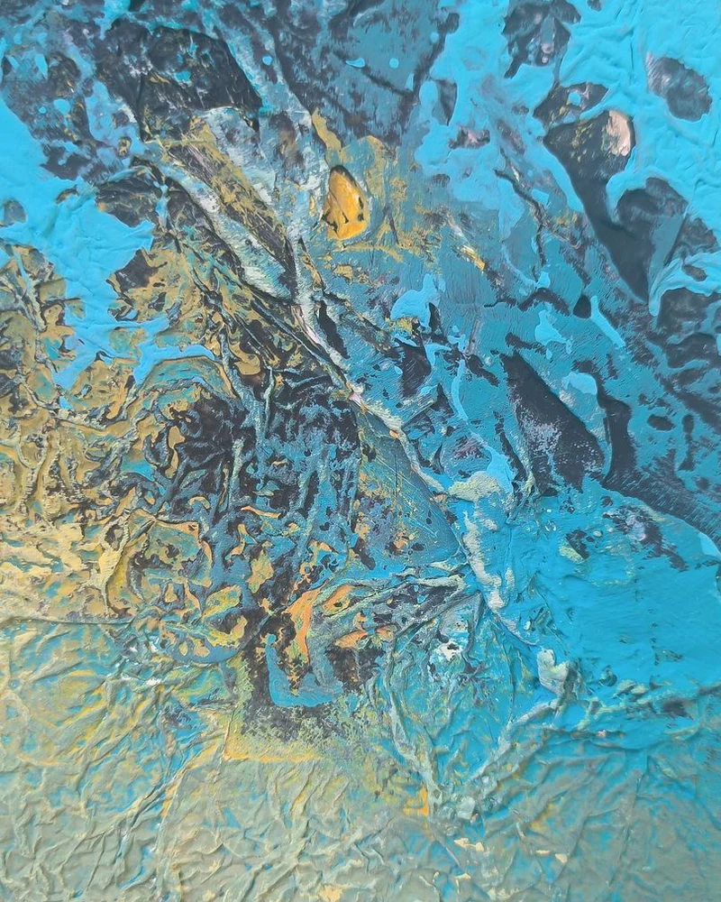 Картина акрилом в технике Mixed Media 50х60 см
