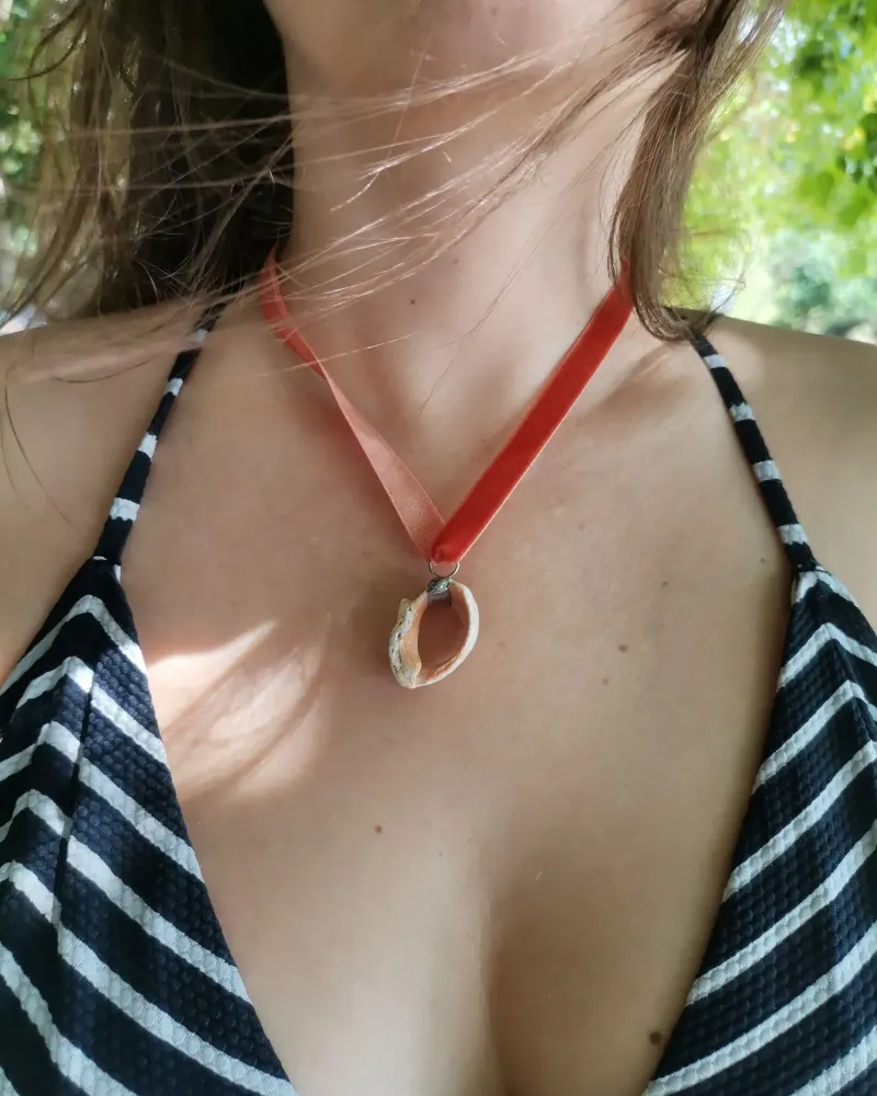 Кулон подвеска из ракушки в витражной технике — Ракушка