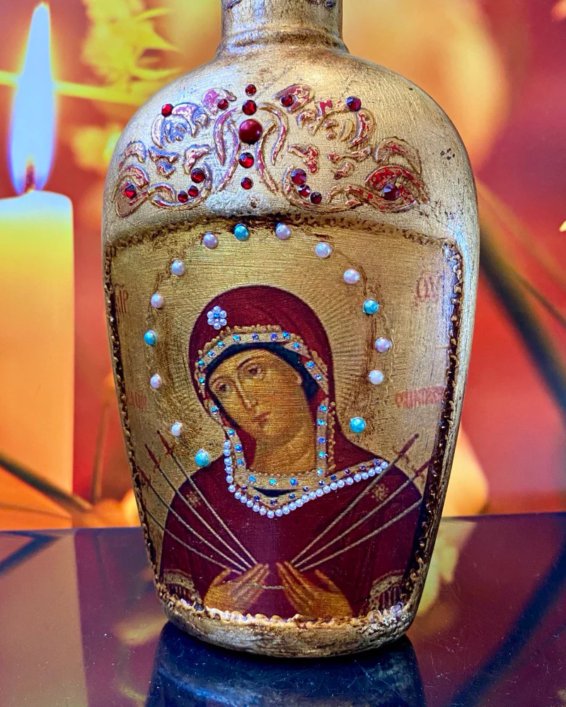 Сосуд для святой воды "Икона Семистрельная"